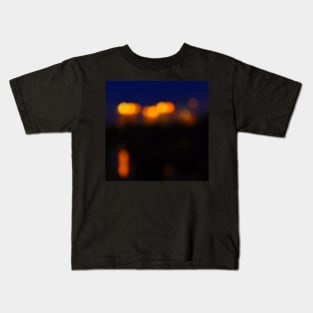 Blured coloured lights in the distance Kids T-Shirt